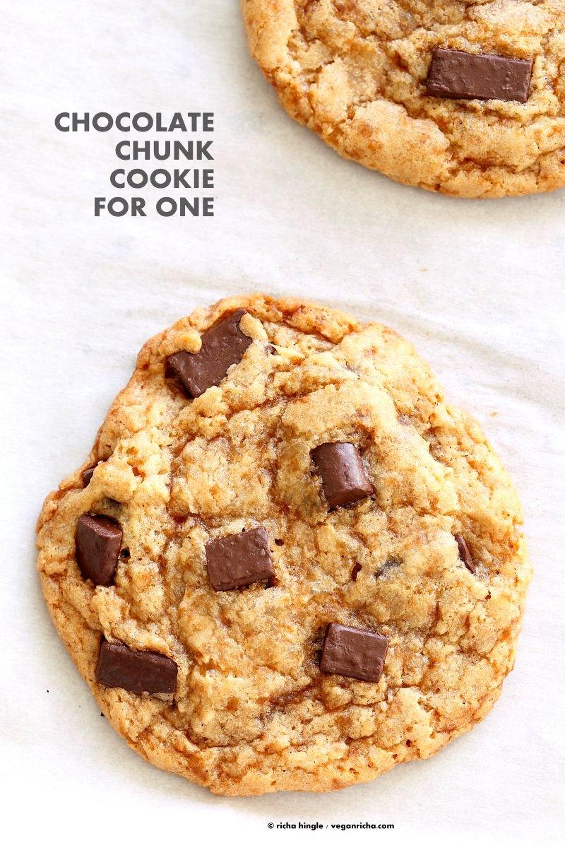 Vegan Chocolate Chunk Cookies for two
