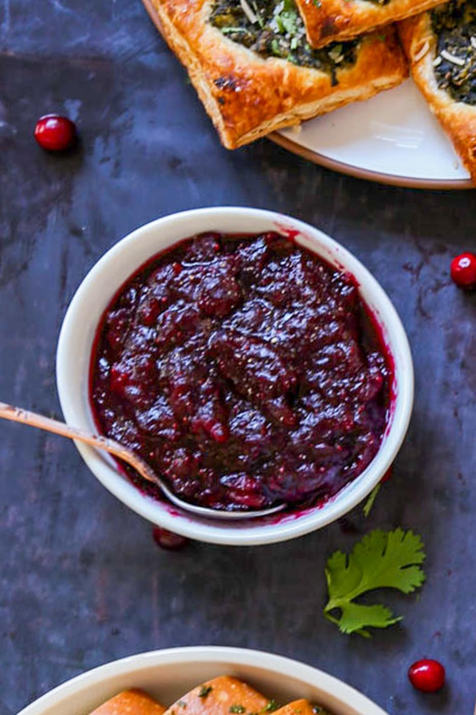 Spicy Cranberry Chutney (easy oven recipe!)