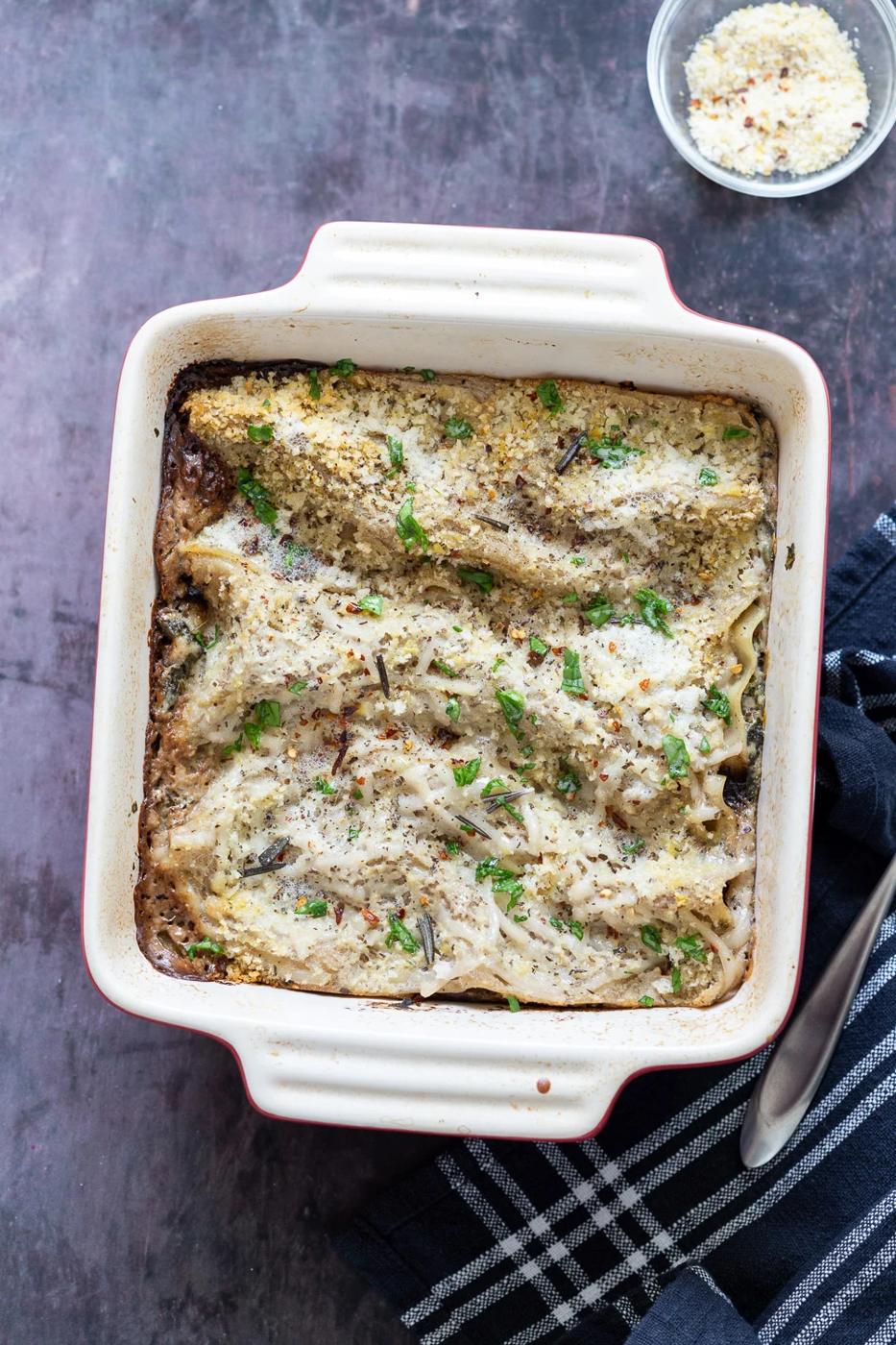 Creamy Vegan Mushroom Lasagna