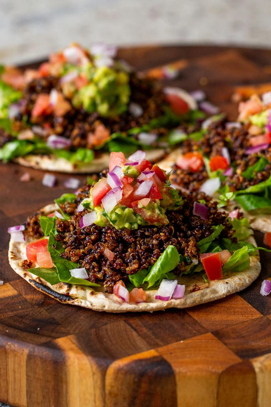 Crispy Quinoa Tacos (nut-free with easy gluten-free and soy-free options)