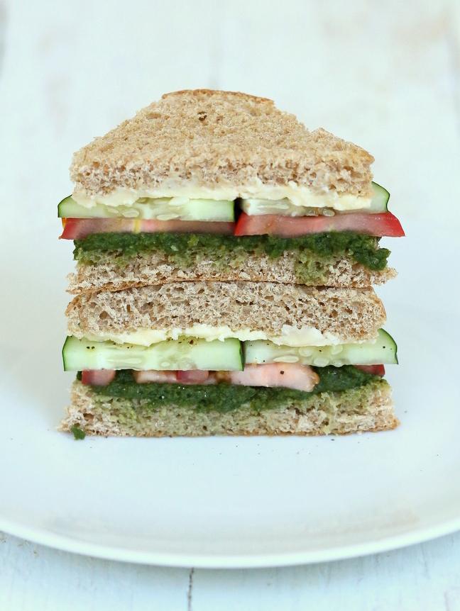 Cucumber Chutney Sandwiches | Pitzn