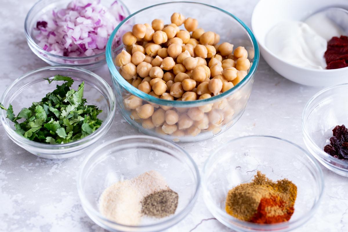ingredients needed for making vegan egg salad