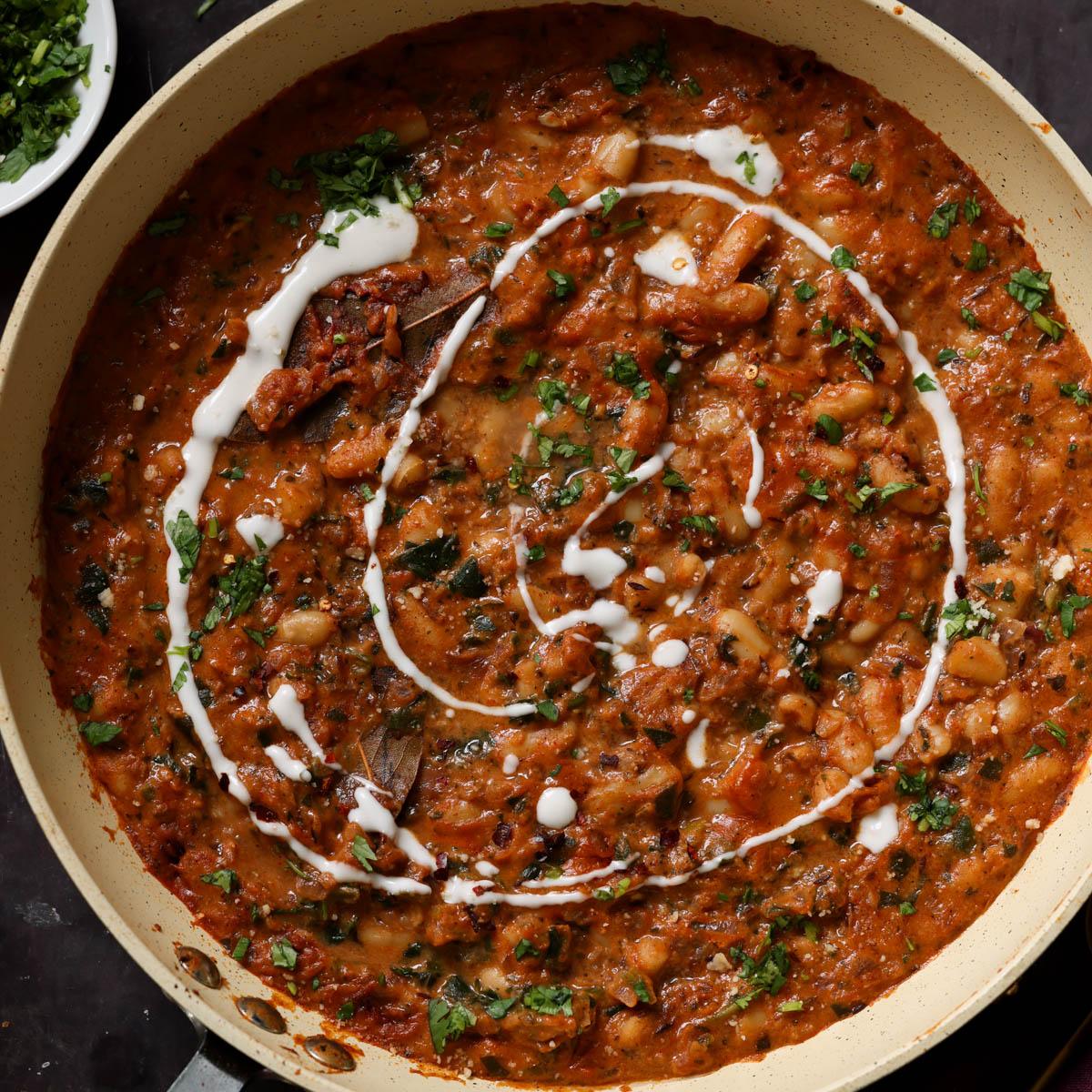 Dhaba Chicken White Beans North Indian Curry(1 pan, 25 minutes)