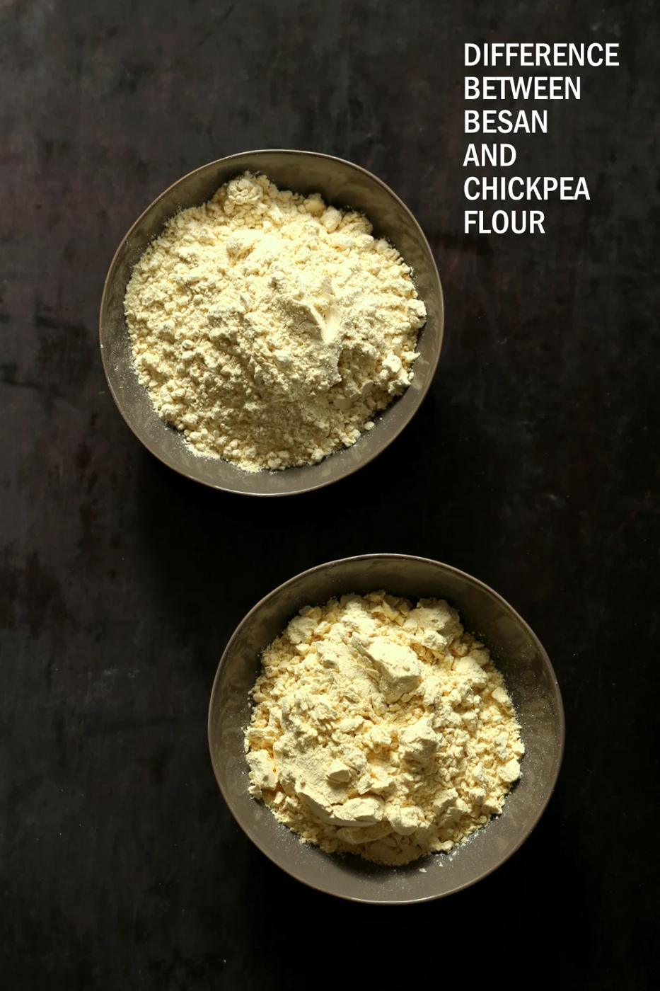 Difference between Besan and Chickpea Flour (Garbanzo Bean flour)