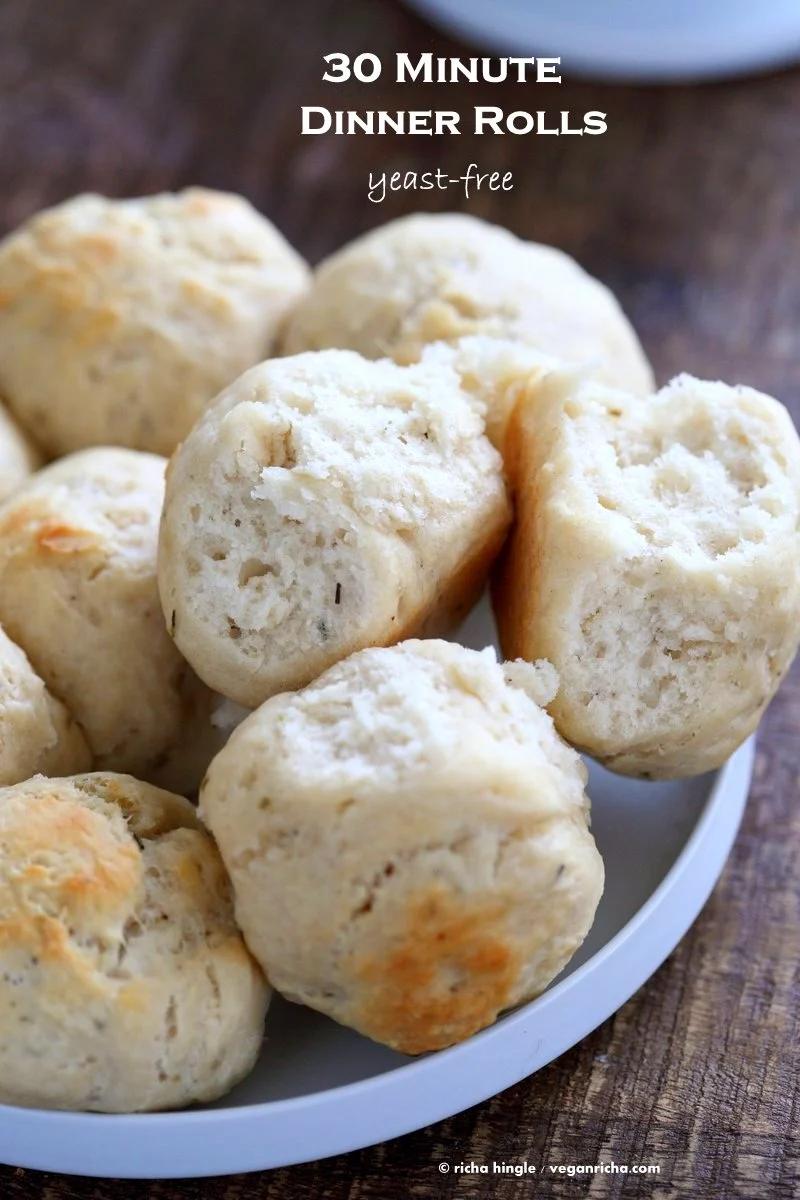 Easy Dinner Rolls No Yeast