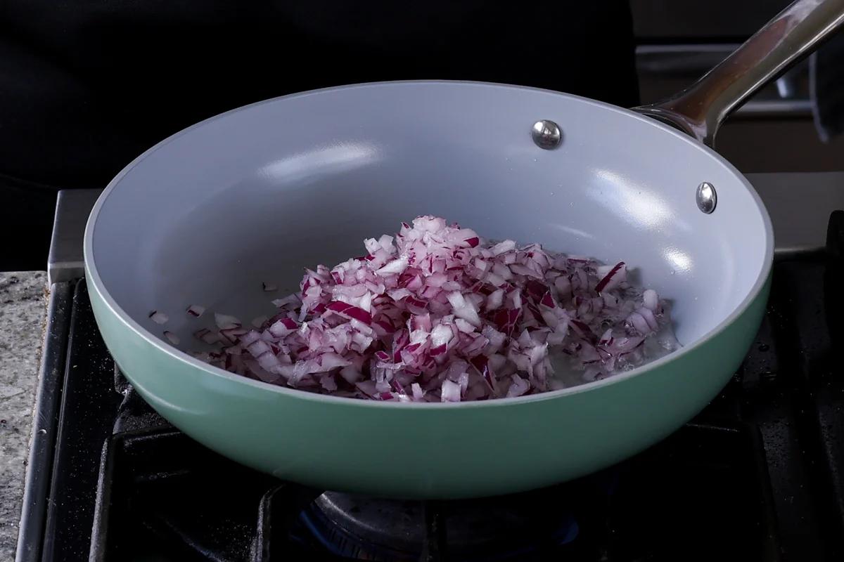 onion in the pan