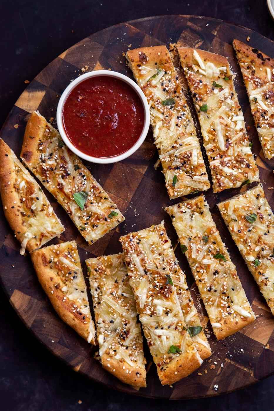 Everything Bagel Garlic Cheese Breadsticks
