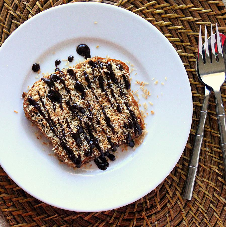 French Toasts – Samoa and Molten Lava! Vegan. Easily gluten-free