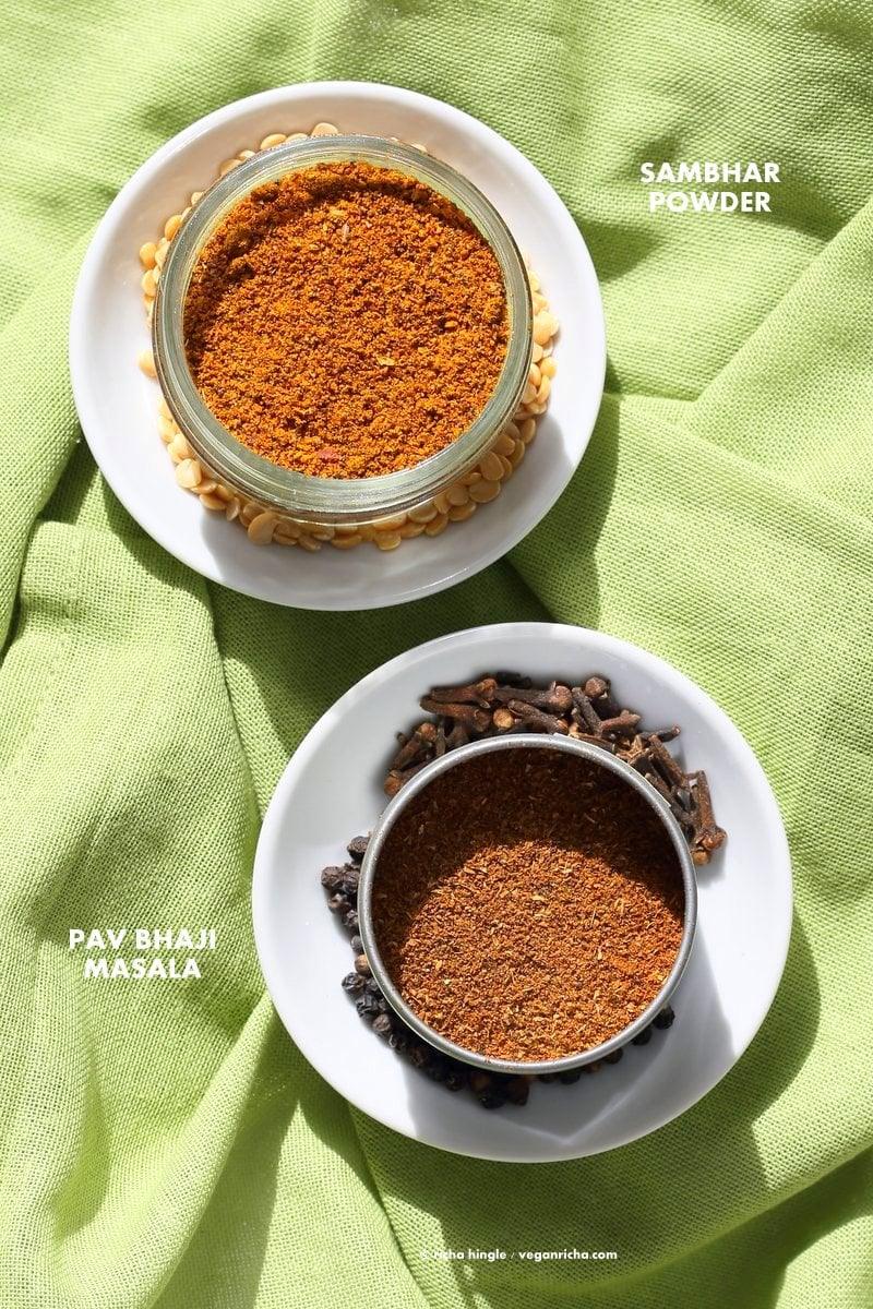 Garam Masala Recipe from my Book Pitzn's Indian Kitchen. "Garam" means hot and "Masala" in this context means blend of spices. Garam Masala spice blend is often used in Indian dishes. | VeganRicha.com