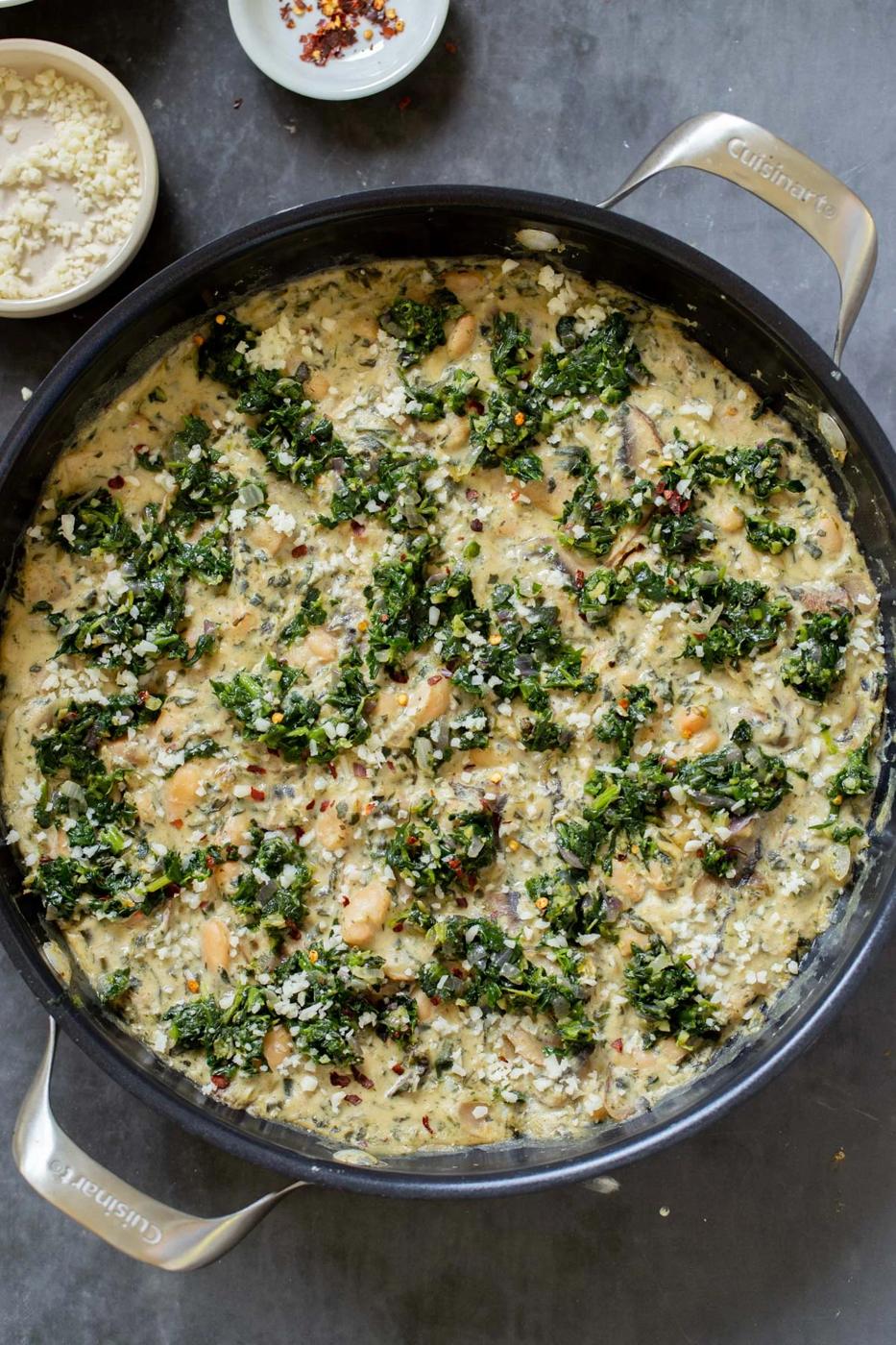 Garlic Alfredo White Beans