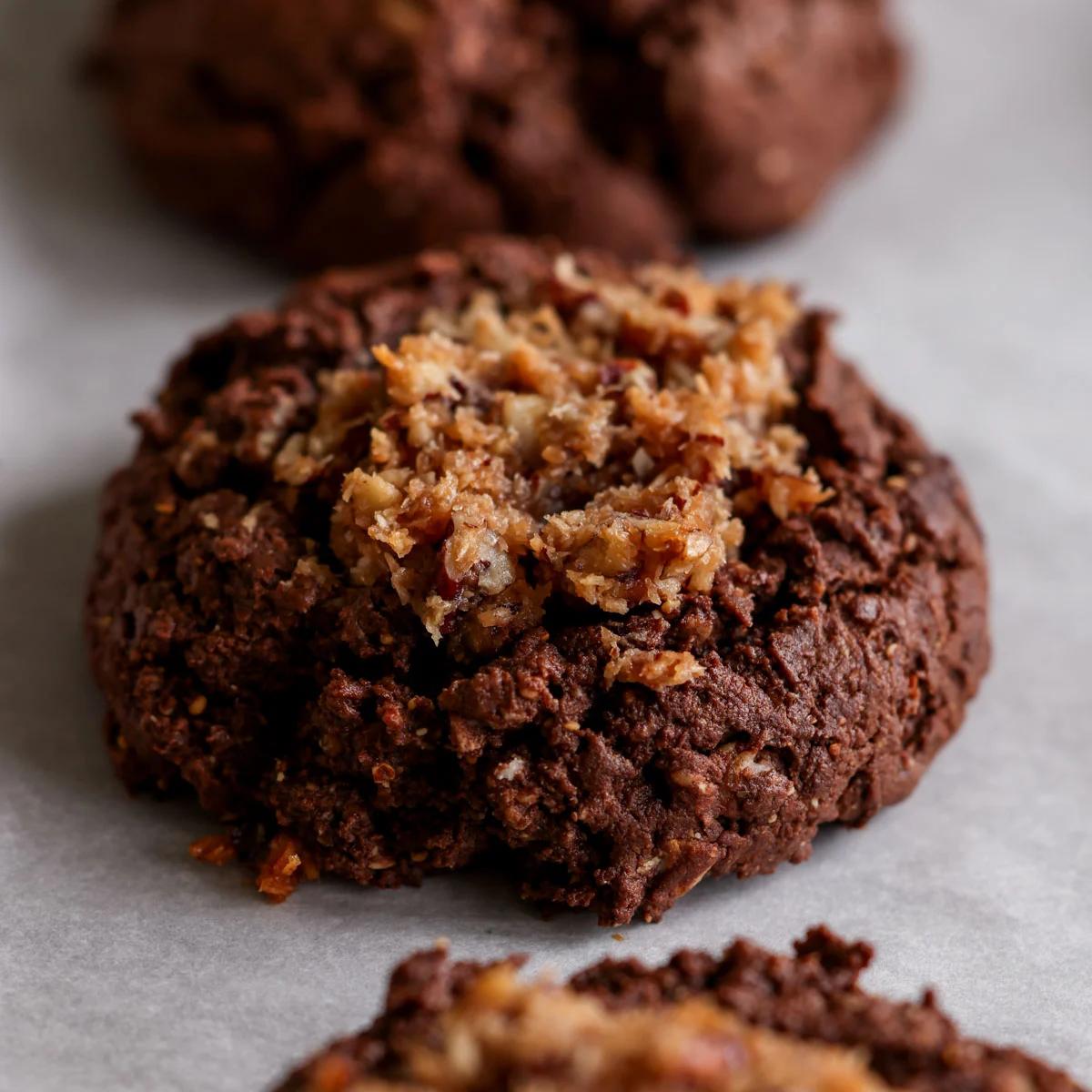 German Chocolate Cookies Vegan