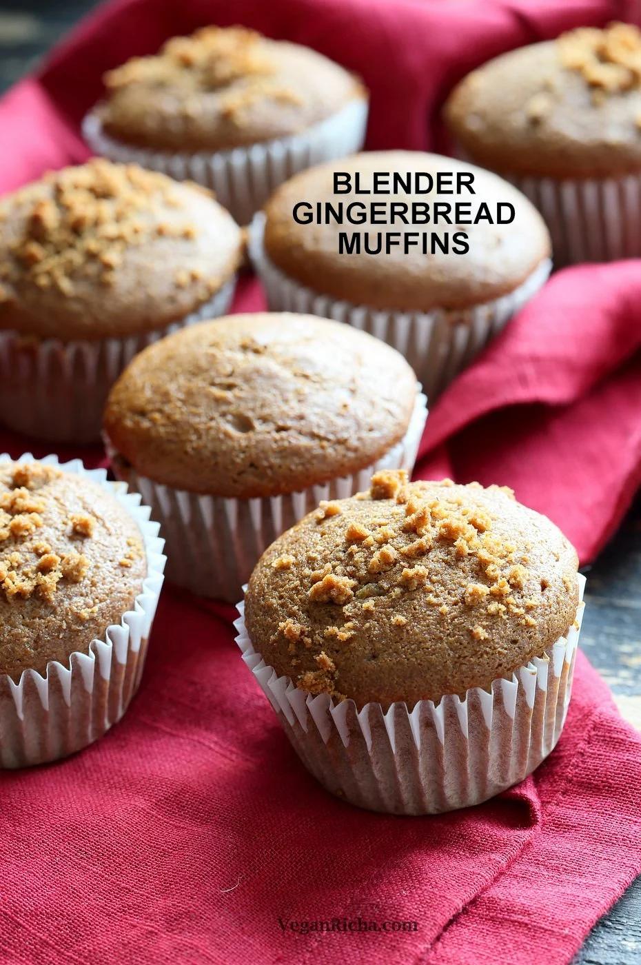 Vegan Gingerbread Muffins – Blender Triple Ginger Muffins