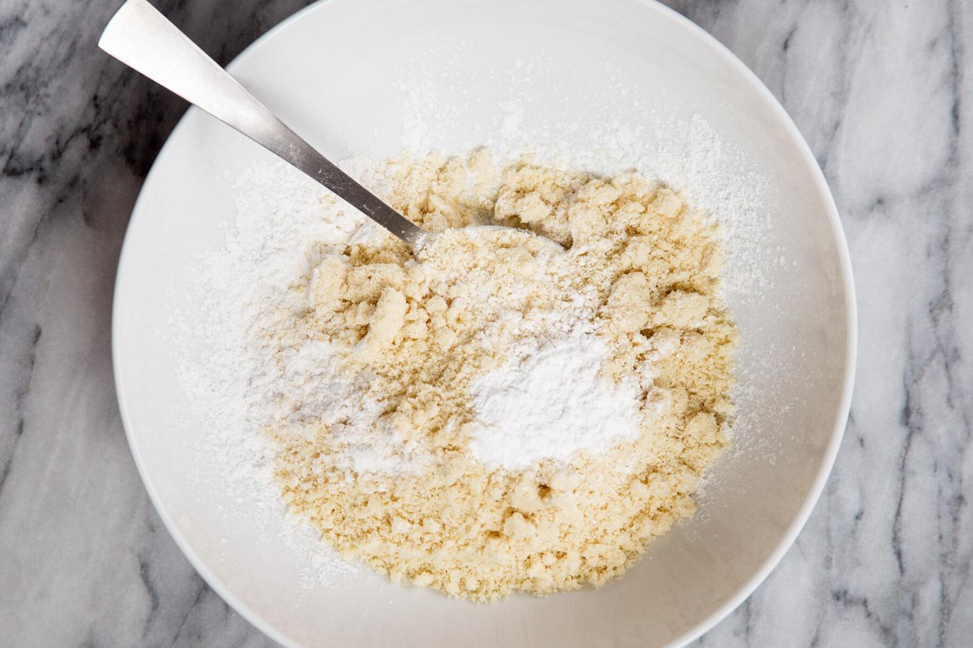 dry ingredients for vegan naan bread