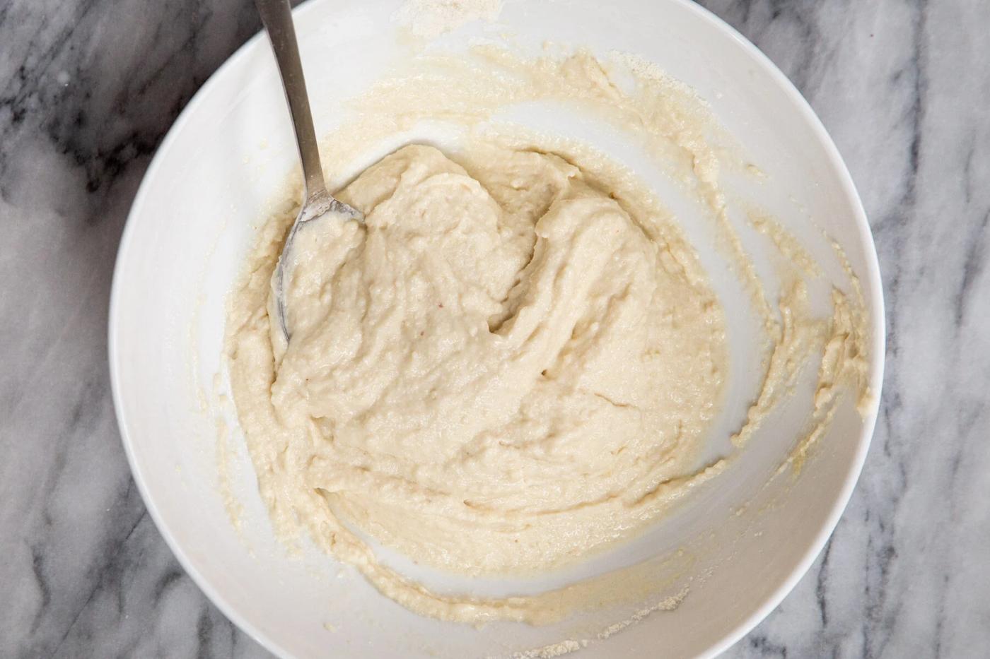 vegan naan dough in a bowl
