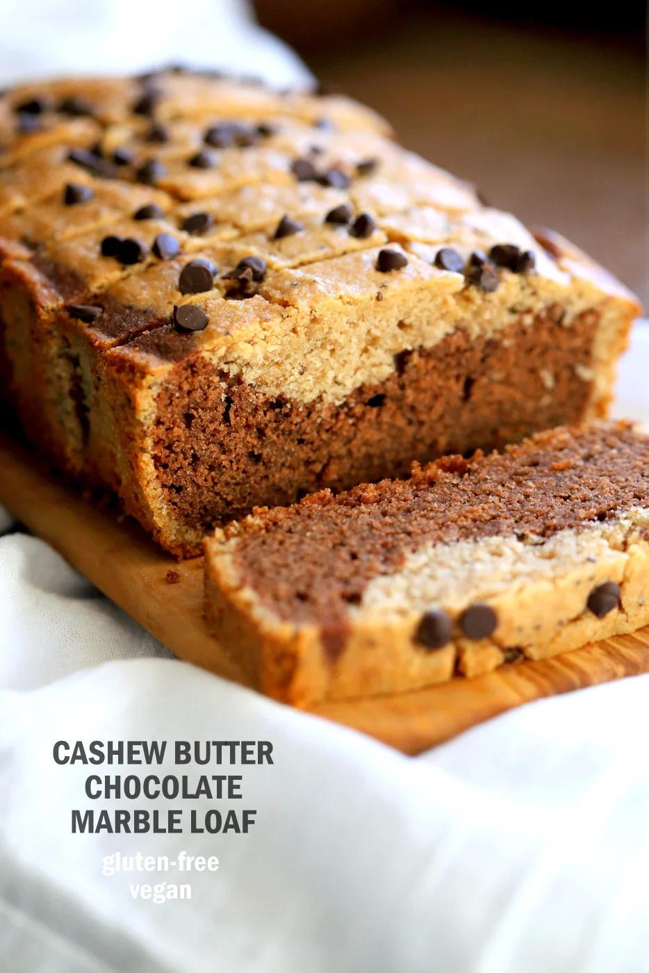 Gluten-free Cashew or Peanut Butter Chocolate Marble Cake Vegan Gluten free Cake