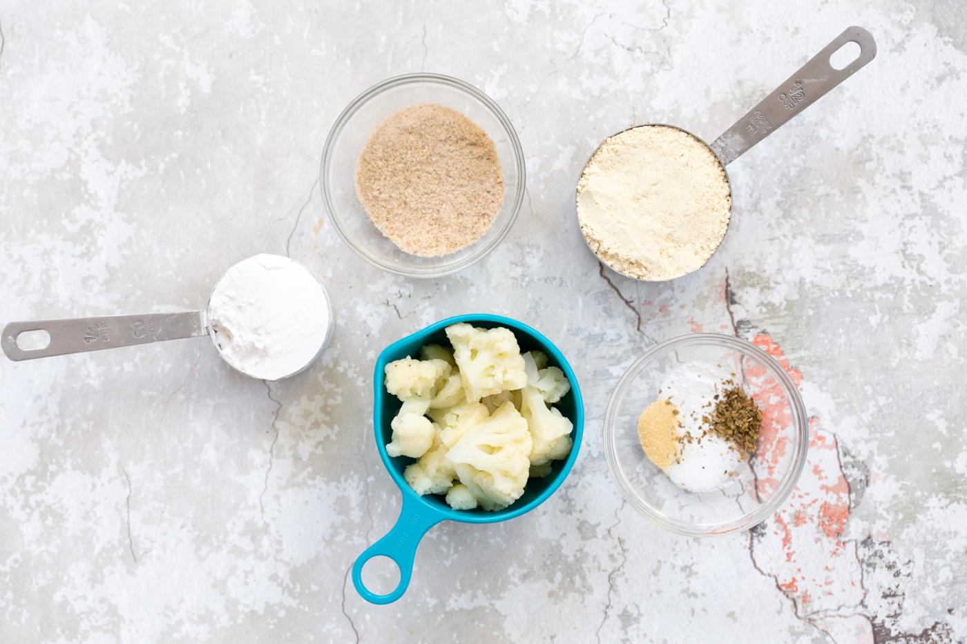 Gluten free Cauliflower Flatbread ingredients