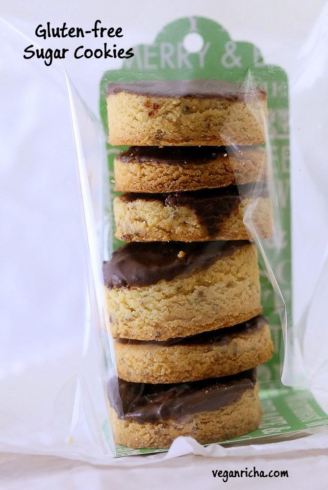 healthy vegan coconut flour sugar cookies wrapped in cellophane for gifting