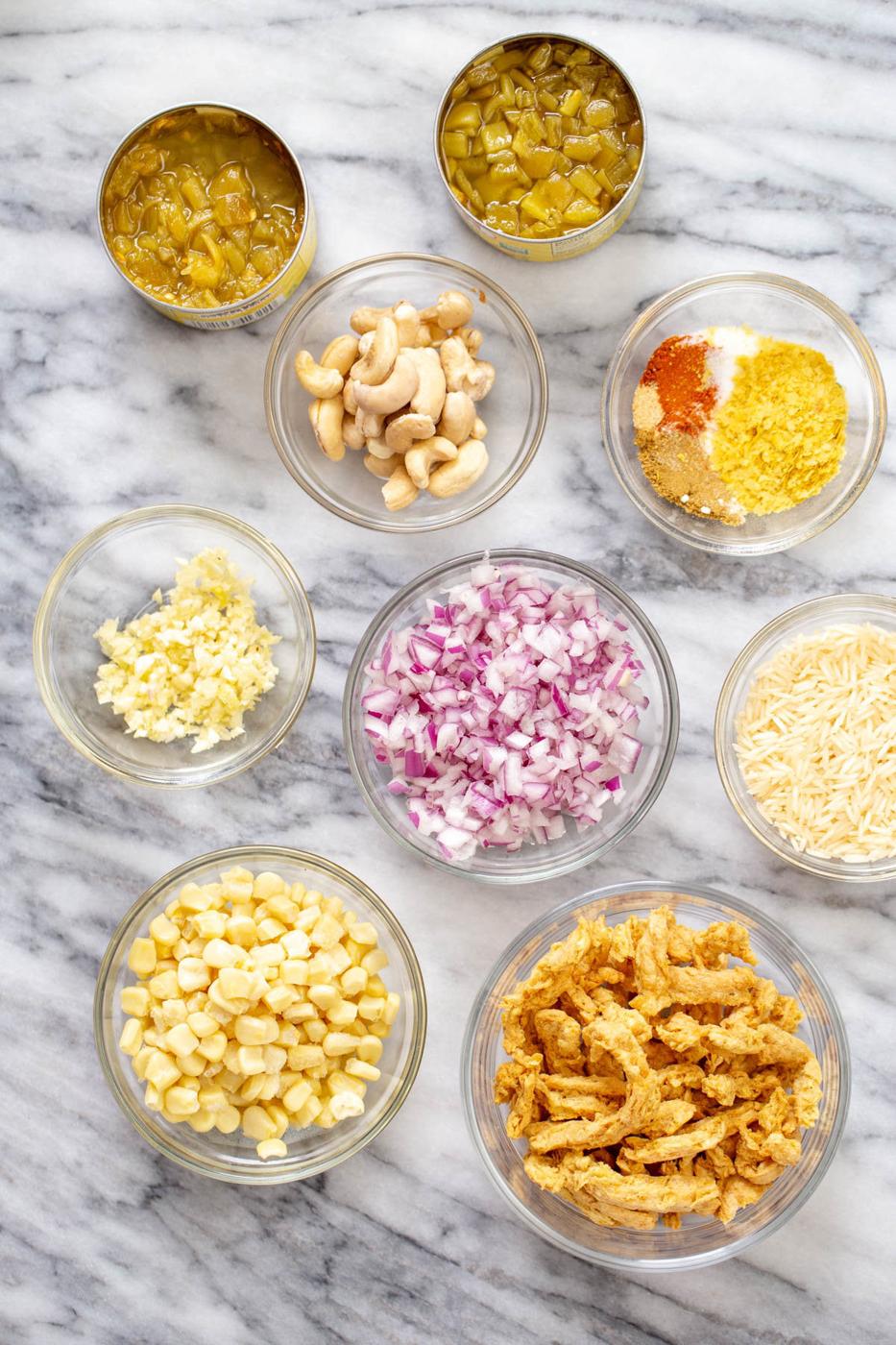 ingredients needed for making vegan enchilada soup