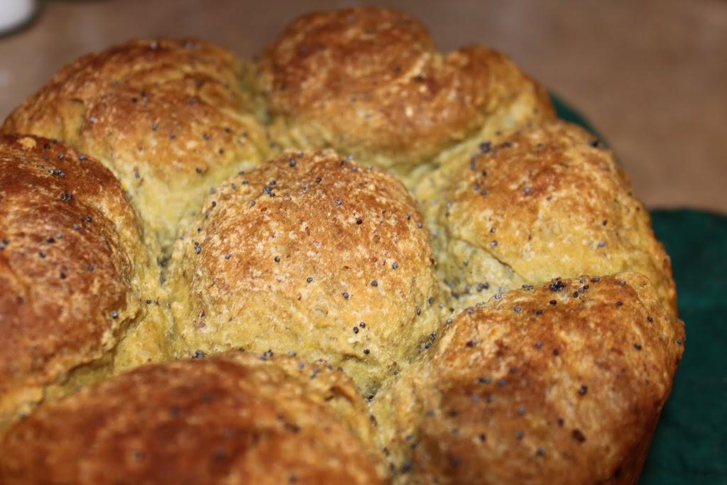 Green Tea(Matcha) Oats Flaxseed pull apart rolls (Vegan)