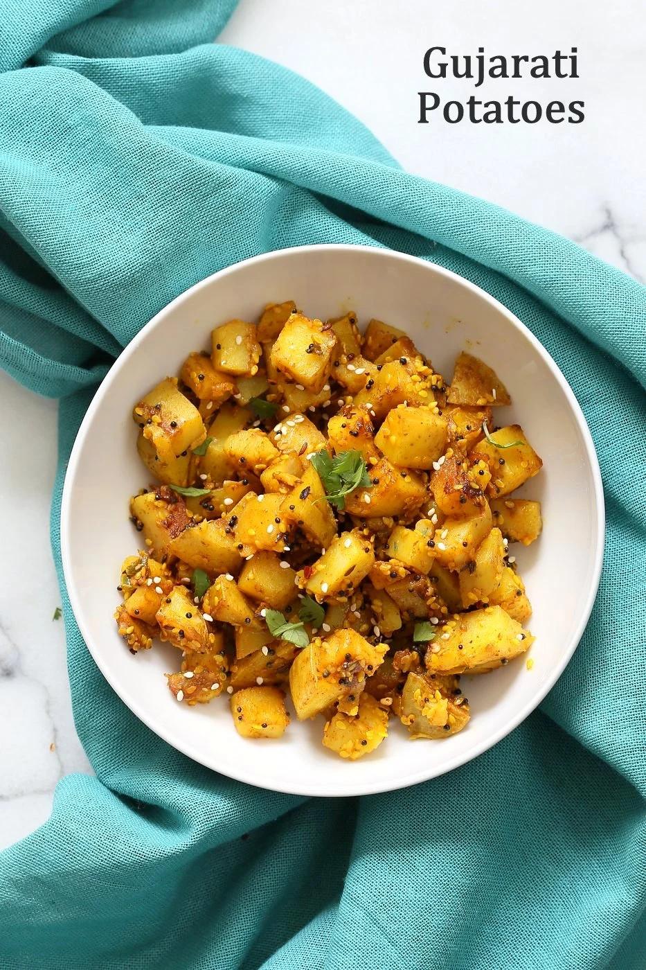 Gujarati Potatoes with Sesame Seeds – Bateta Nu Shaak