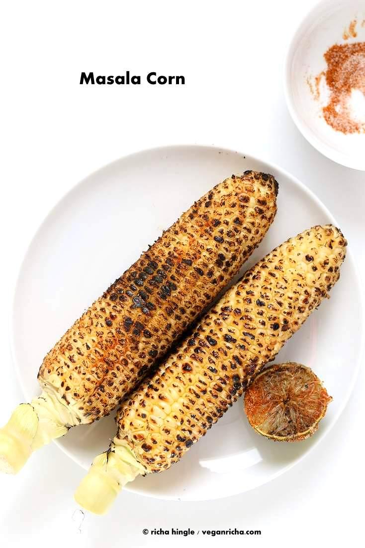 Indian Roasted Corn on the cob - Street style Butta or Bhutta recipe | Pitzn