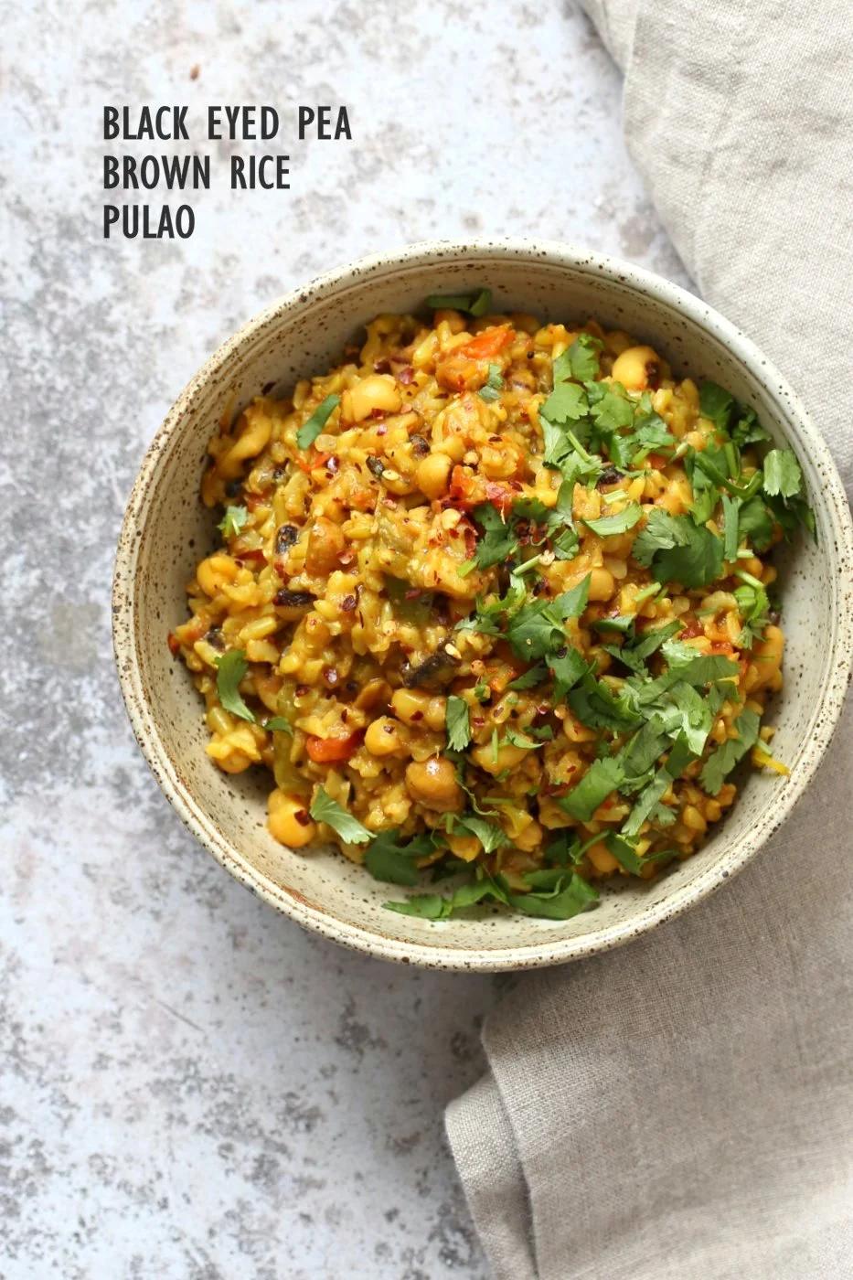 Instant Pot Black Eyed Peas Rice Pulao – Lobia Pulao