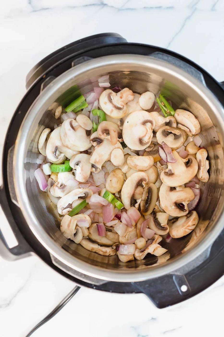 Vegan Wild Rice Mushroom Soup made in a Pressure Cooker. Instant Pot Mushroom soup. Creamy 1 Pot Winter meal. # VeganRicha Vegan #Glutenfree #Soyfree #Recipe