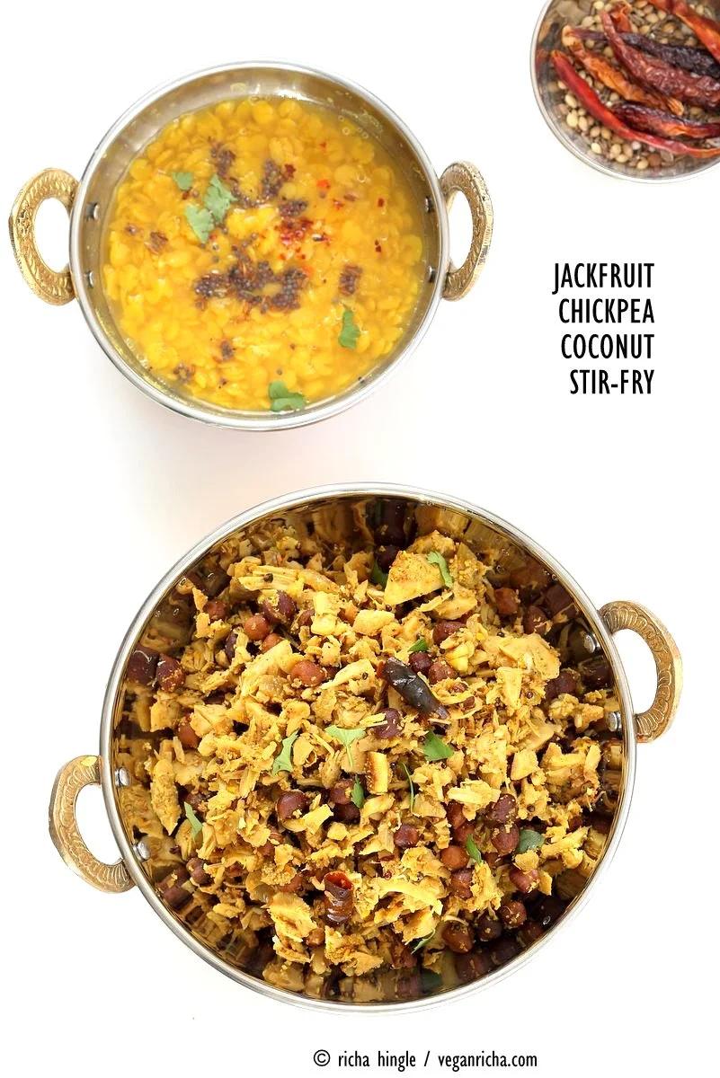 Jackfruit Chickpea Coconut Stir fry – Fanasachi Bhaji