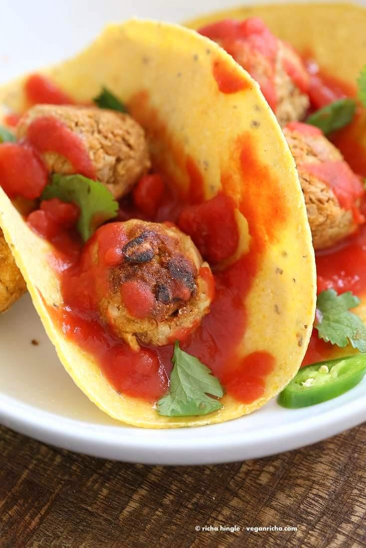 Jackfruit Meatballs Tacos | Pitzn