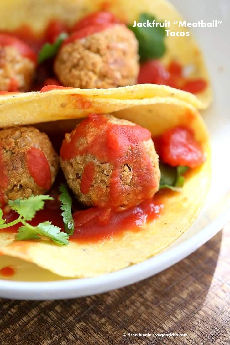 Jackfruit Meatballs Tacos