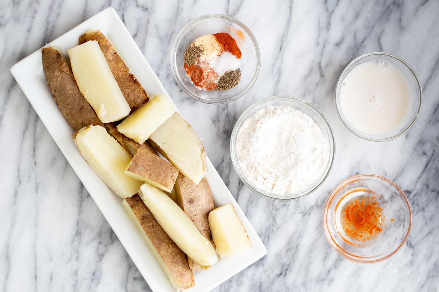 ingredients needed for making jo jo potatoes