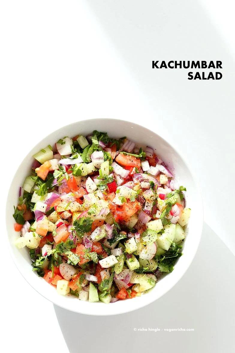 Kachumber Salad – Cucumber Tomato Onion Salad Recipe