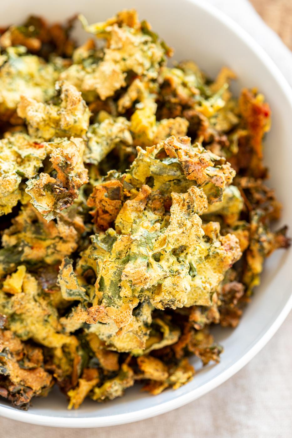 Kale Pakora (Crispy Chickpea Flour Fritters) Gluten-free