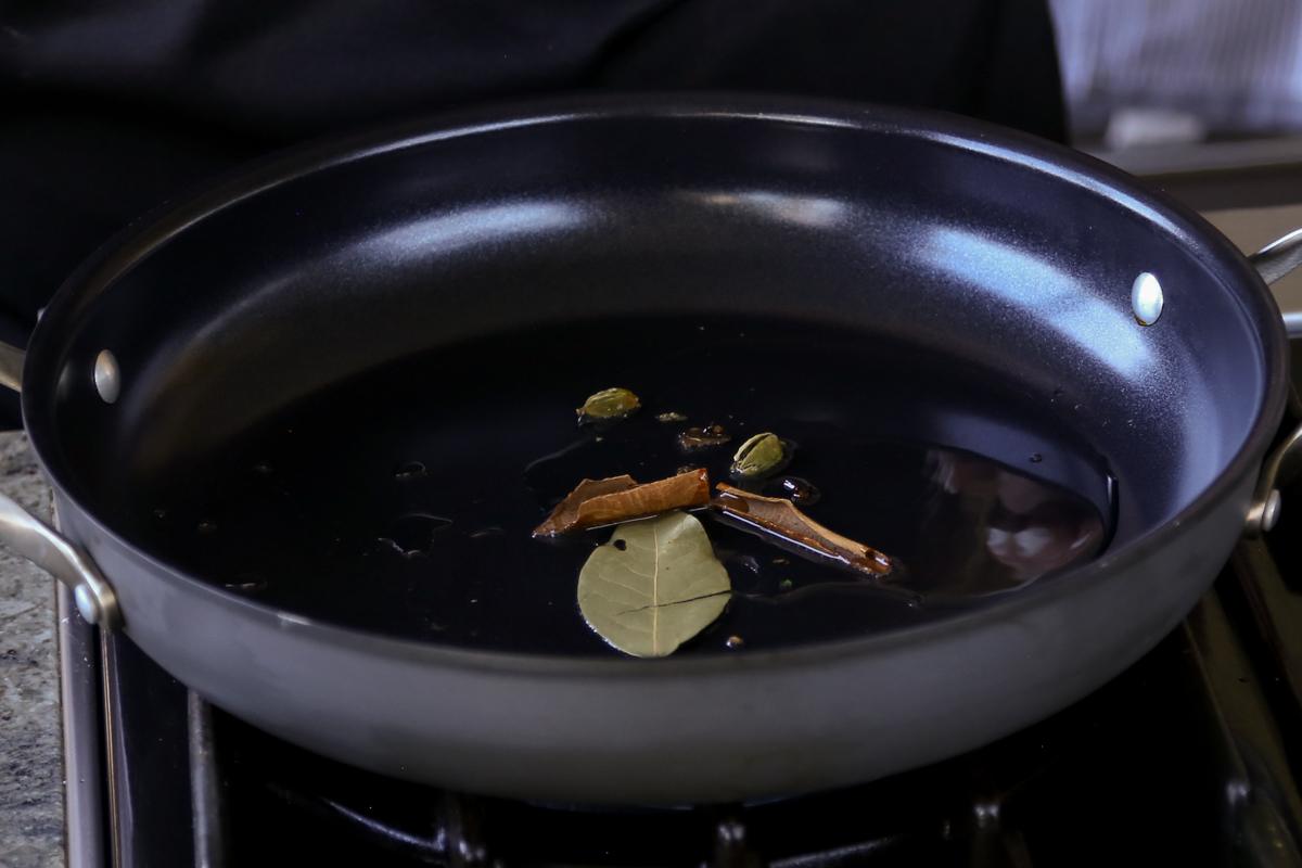 toasting the whole spices