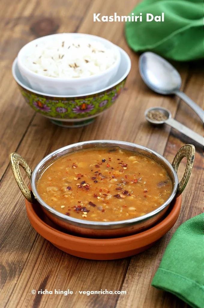 Kashmiri Dal – Split Pea & Yellow Lentil Soup with Ginger and Spices. Vegan Glutenfree Recipe