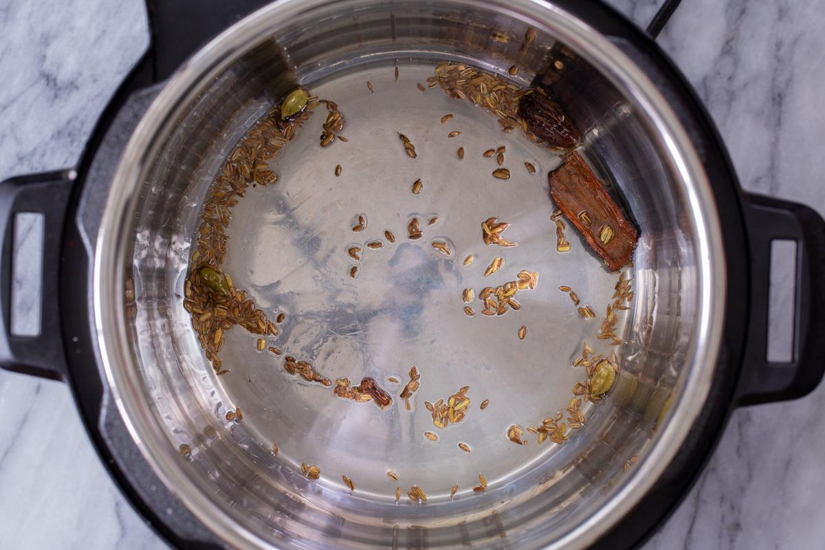roasted whole spices in the Instant Pot