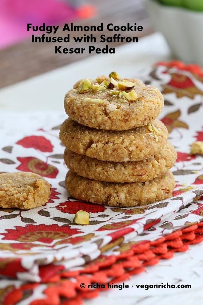 Kesar Peda – Saffron Infused Mithai Sweet for Sankranti. Vegan Glutenfree Recipe
