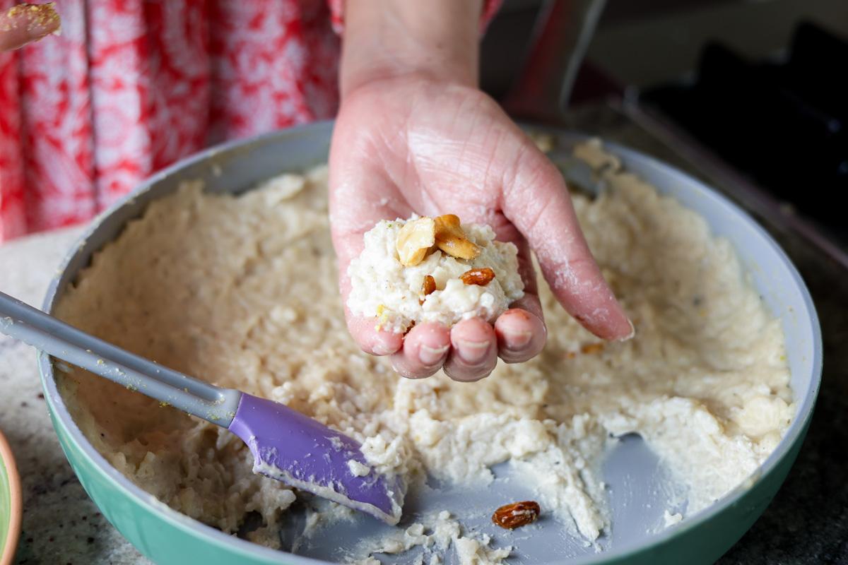 adding optional mix ins to the rice pudding truckle