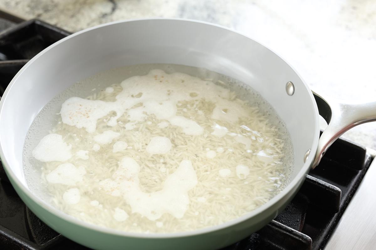 boiling the rice
