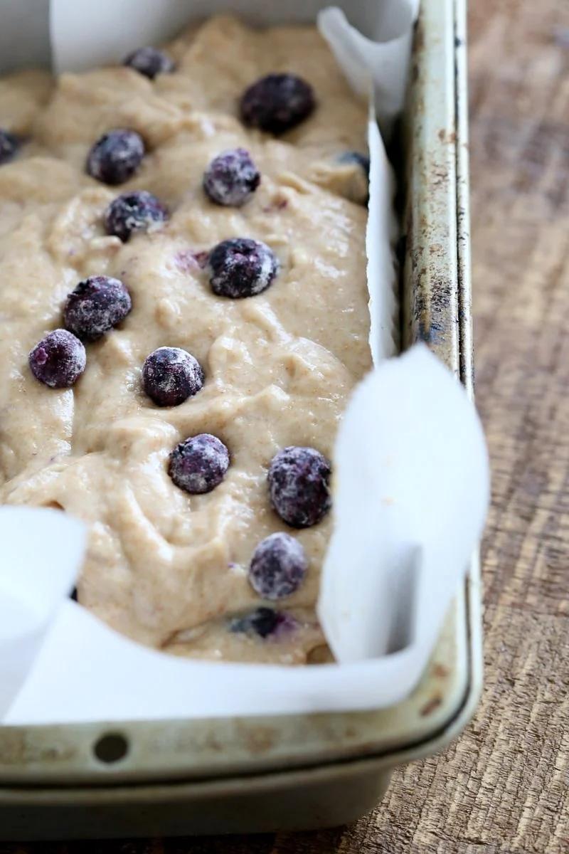 Vegan Lemon Blueberry Cake. This zesty Blueberry Lemon Pound Cake is dense and full of flavor. Use other berries in this Vegan Pound Cake Recipe. Non Dairy Yogurt Pound Cake Loaf with lemon and blueberries. 15 min prep and done. | VeganRicha.com