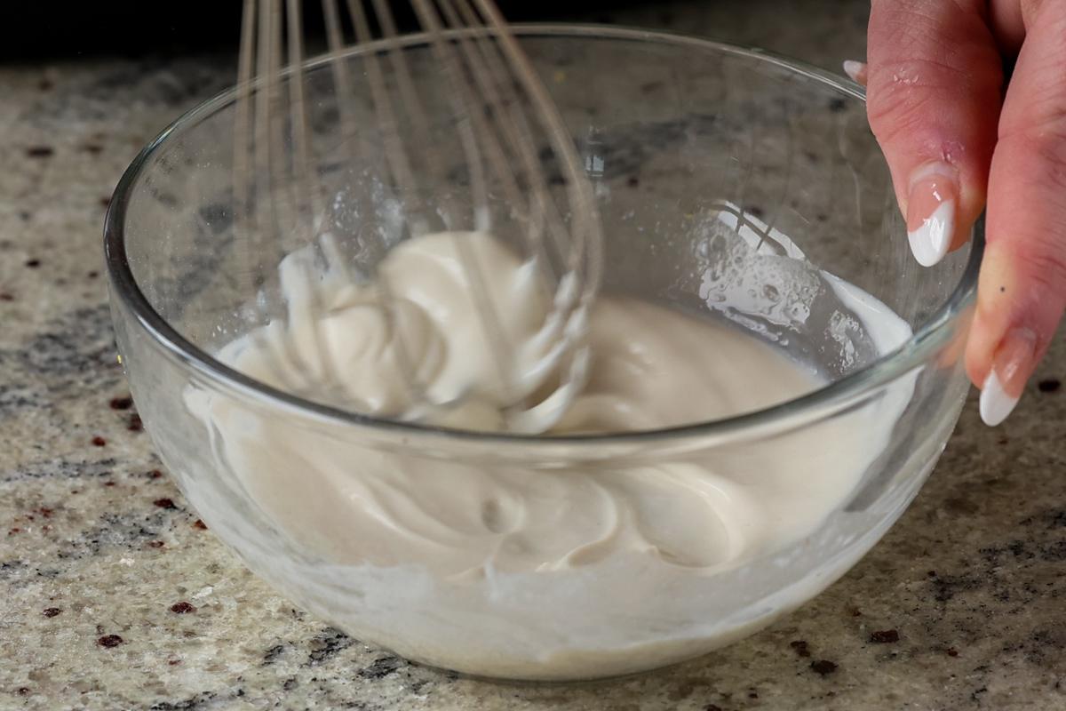 non-dairy yogurt in the bowl