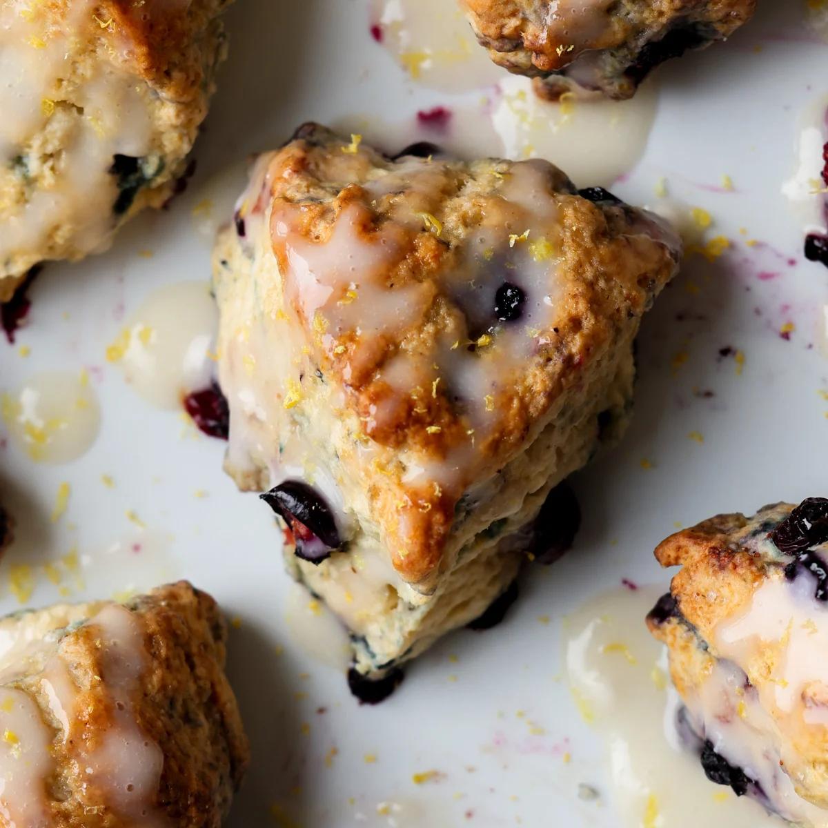 Lemon Blueberry Scones (oil-free. gluten-free option)