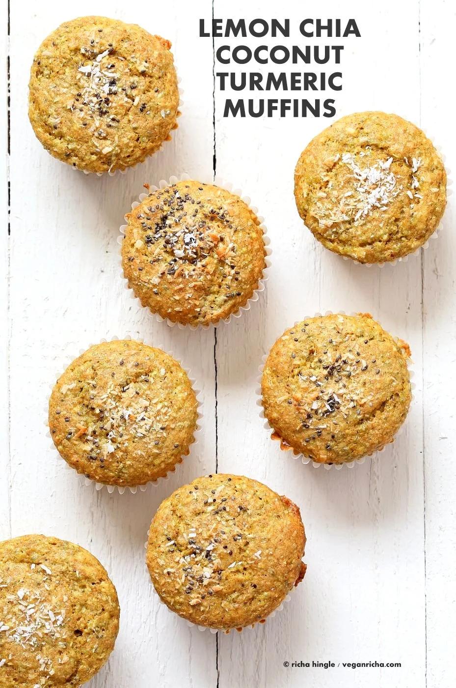 Lemon Coconut Chia Muffins