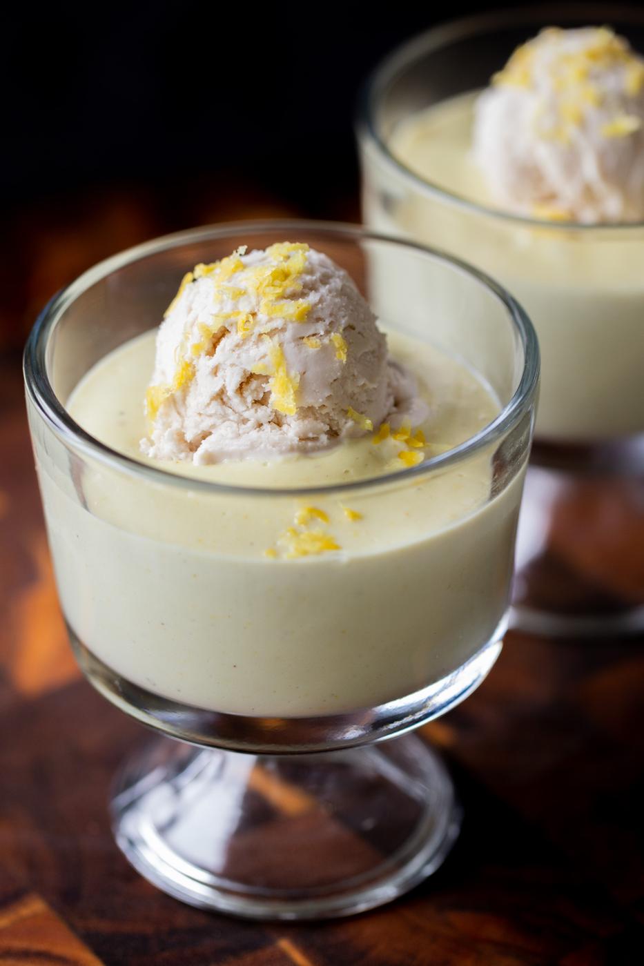 Easy Vegan Lemon Pudding (no-cook, gluten-free, soy-free, nut-free option)