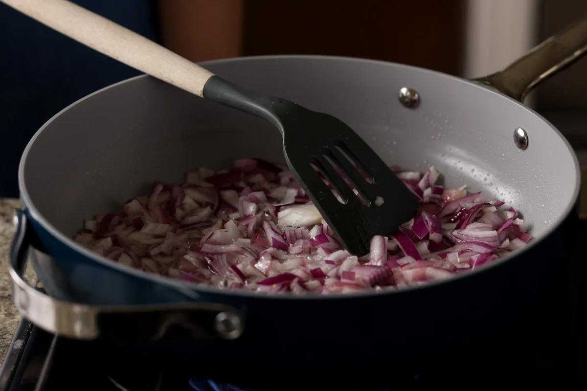 sautéing onions
