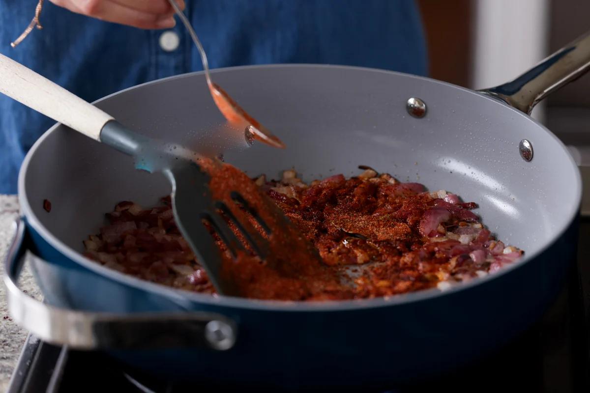 adding ground spices