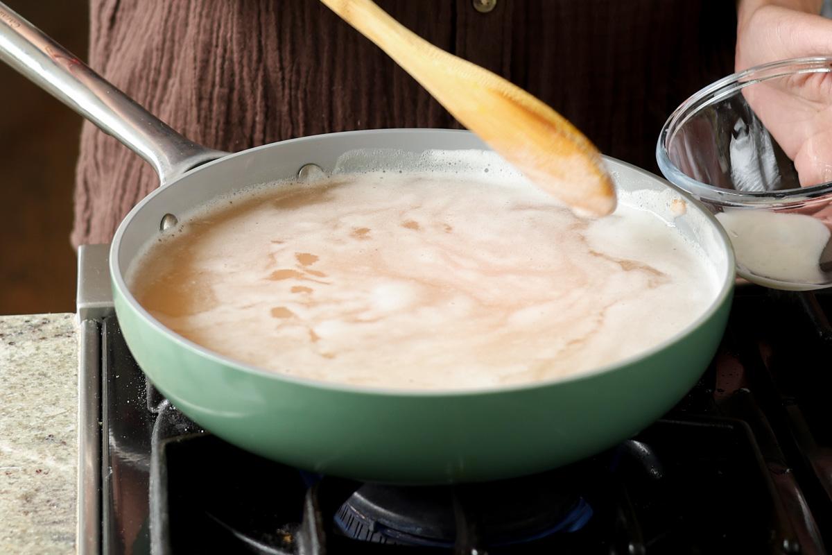 boiling the lentils