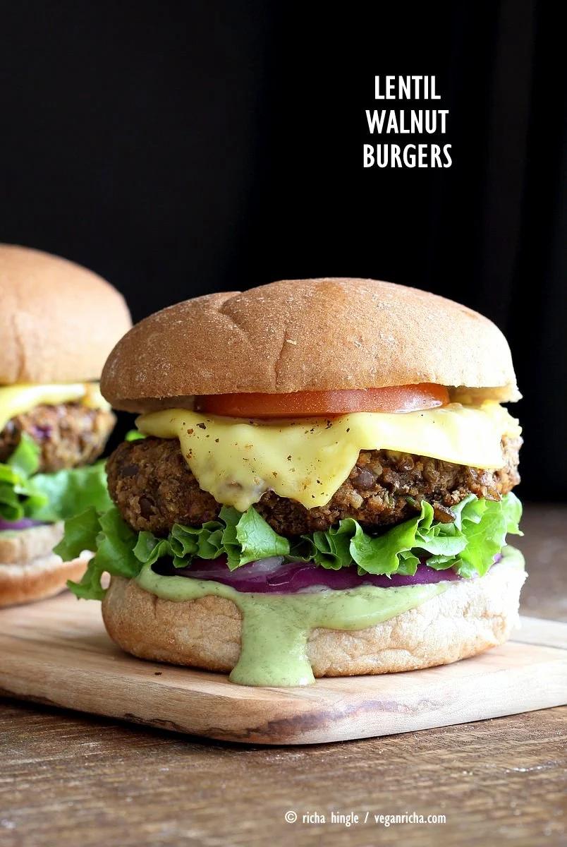 Lentil Walnut Burgers