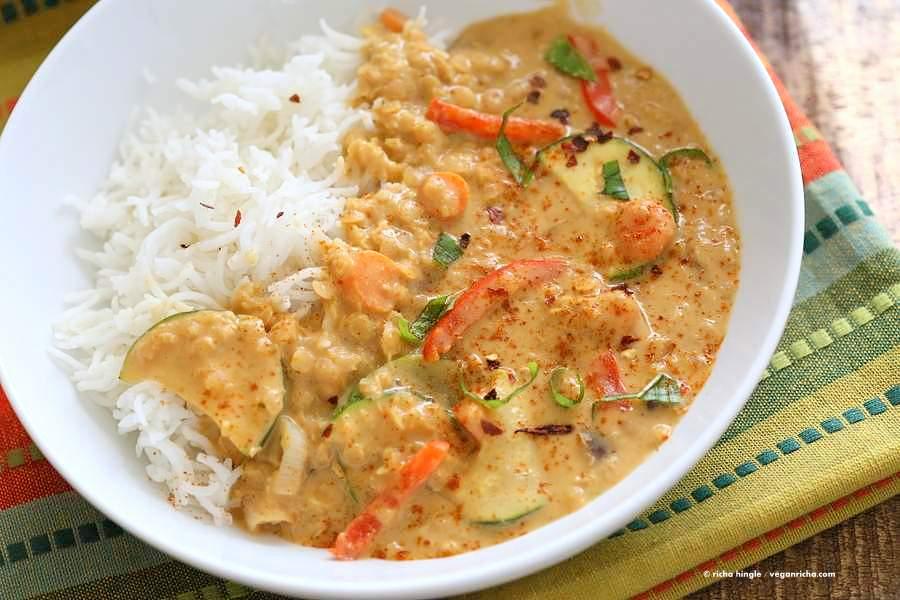 Veggies and Lentils in Peanut Sauce | Pitzn