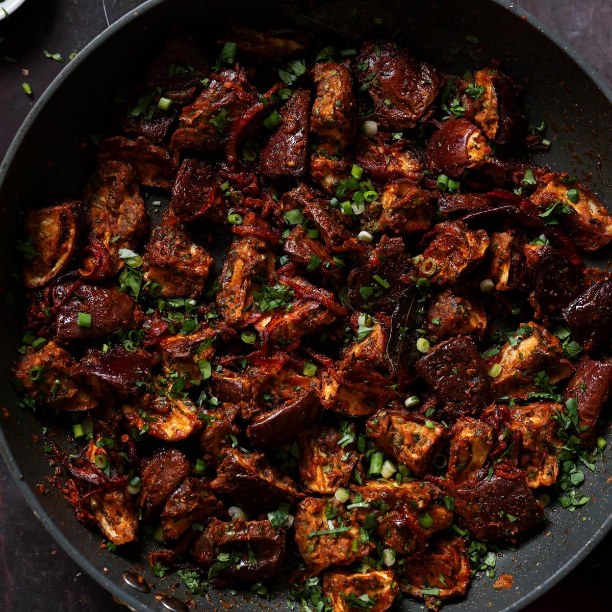 Malabar Eggplant (Crispy Eggplant with Spiced Coconut sauce. gluten-free)